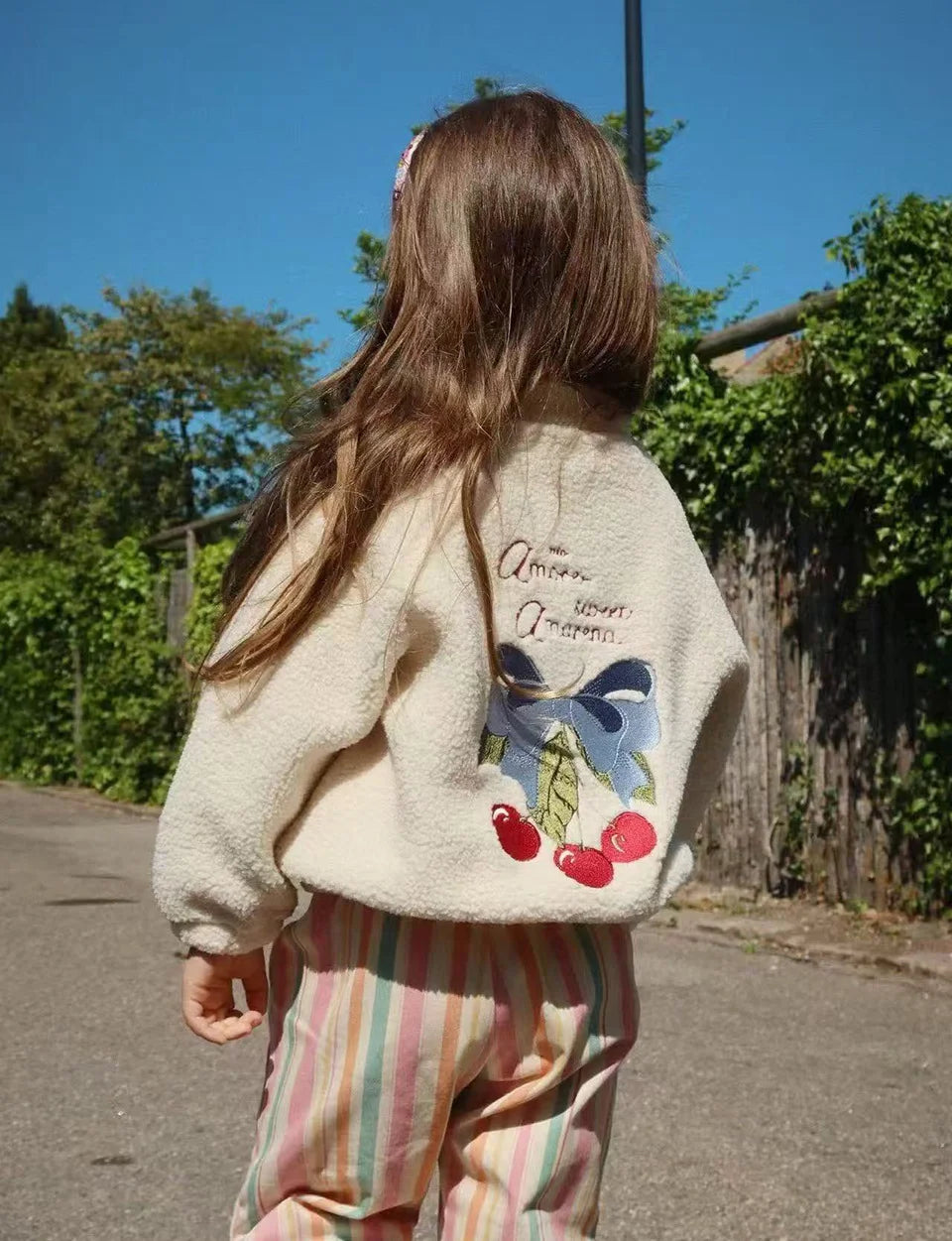2026 KS Brand Winter Baby Girls Boys Lambswool Cherry Jackets Kids Clothes Boys Sequin Cartoon Outerwear Children's Coats 1-9Yrs