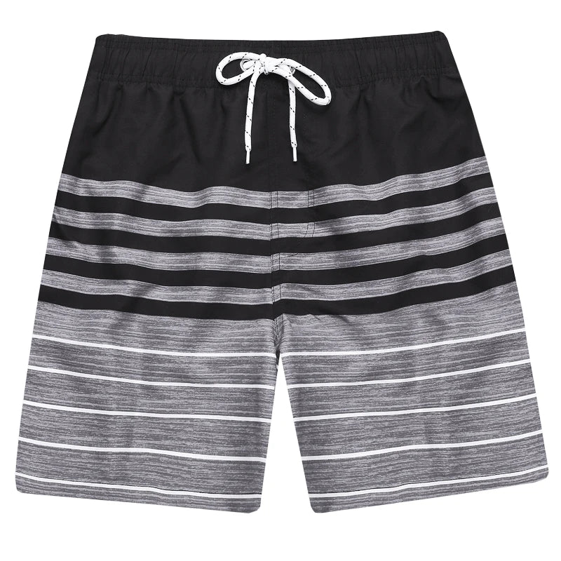 DATIFER Sommer Neue Mode Polyester Herren Shorts Strand Schnell Trocknend Bedruckte Badeshorts Übergröße Mesh-Futter Surf-Fitnessshorts Herren
