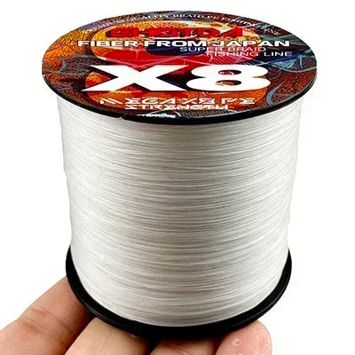 8 Strands Multifilament Angelschnüre Salzwasser Fliegen-Karpfen geflochtene Schnur X8 Spinnköder Angelschnur für Barsch 300m/500m 18lb-78lb