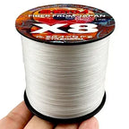 8 Strands Multifilament Angelschnüre Salzwasser Fliegen-Karpfen geflochtene Schnur X8 Spinnköder Angelschnur für Barsch 300m/500m 18lb-78lb