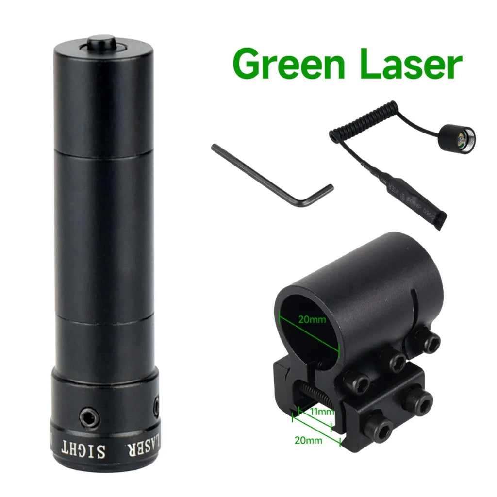 Outdoor Rotpunkt-Rot-/Grün-Laservisier Jagdzubehör Sport-Weitdistanz-Laserkalibrator für 11/20mm Schiene