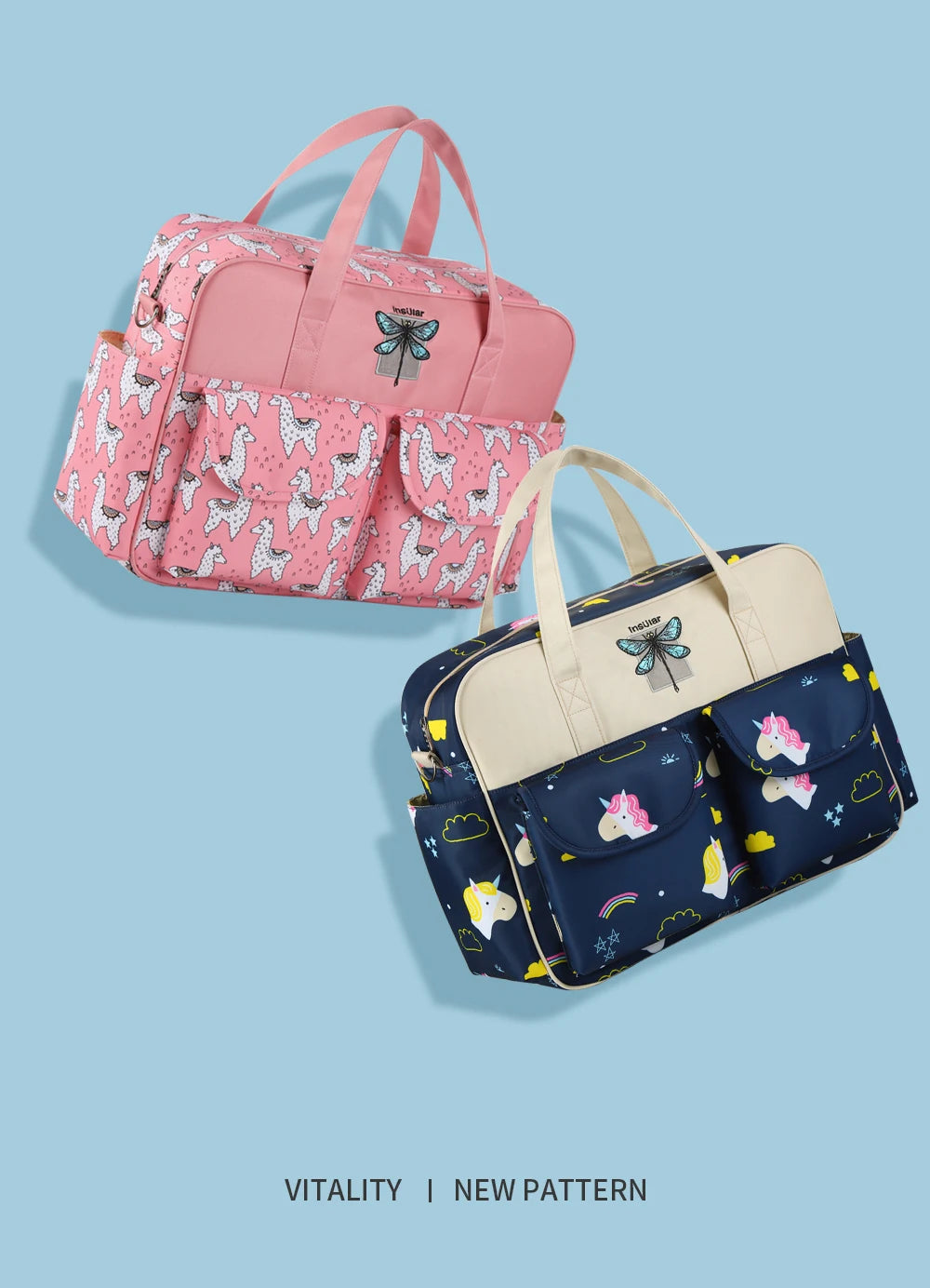 Neue Art Wasserdichte Wickeltasche Große Kapazität Umhängetasche Reisetasche Multifunktionale Mutterschafts Mutter Baby Kinderwagentaschen