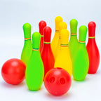 Kinder Bowling Set Familie Indoor Ball Partyspiel Sportspielzeug Bälle Pins Bowling Spielzeug Plastik Lustiges Bowling Set Kinderspiel TMZ