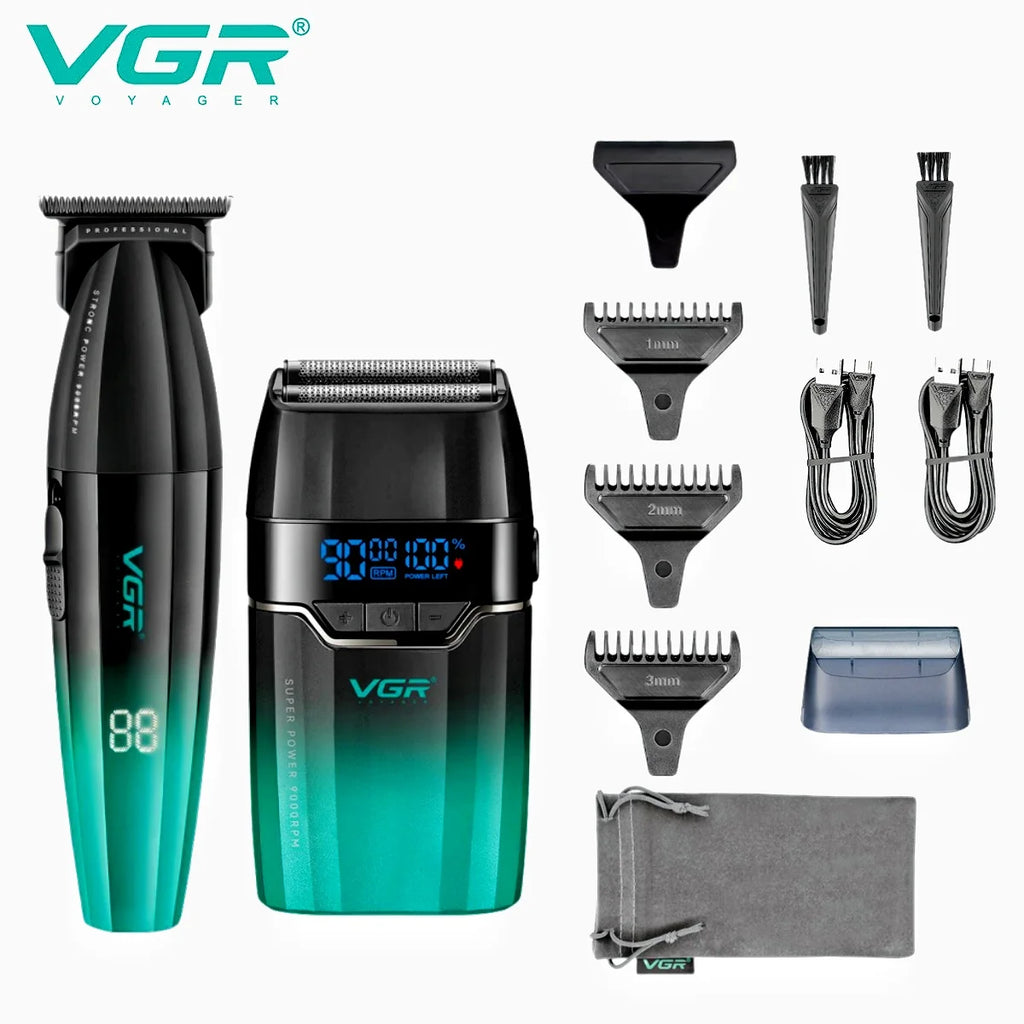 VGR Haarschneidemaschine Professionelle Haarschneidemaschine Gesichtsrasierer Friseurschere Barttrimmer Metalltrimmer für Herren V-003 V-906 V-308