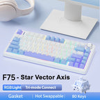 AULA F75 2.4G Kabellos/Bluetooth/Kabelgebunden Gaming Mechanische Tastatur RGB Angepasstes 75% Layout OEM Profil Gasket Struktur