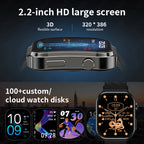 LIGE 2026 Neue KI-Gesundheitsdiagnose Smartwatch Blutfett Harnsäure Bluetooth-Anruf Blutdruck Gesundheits-Smartwatch Herren Damen