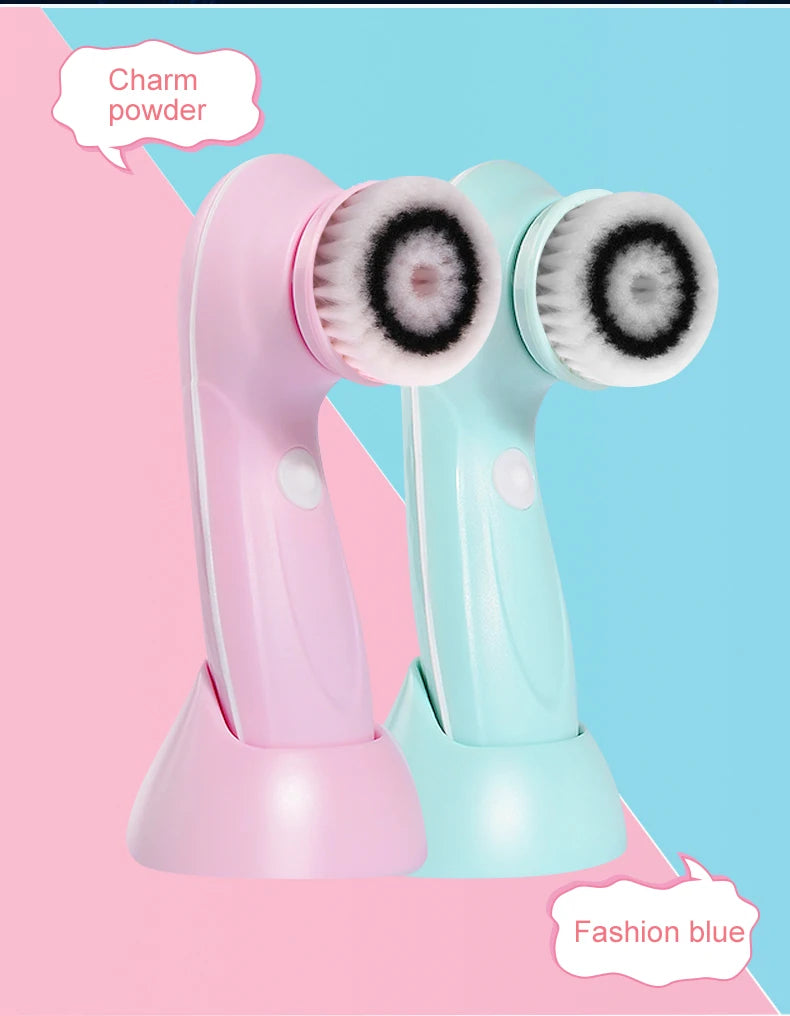 3-IN-1 Elektrischer Gesichtsreiniger, Gesichtsbürste, Reinigungsmaschine, Spa-Hautpflege, Massagegerät, Mitesserentfernung, Aufladbar