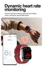 Neue Gesundheitsuhr Harnsäure Blutdruck Blutsauerstoff Körperanalyse Körperfett Smartwatch EKG+PPG Bluetooth Anruf Uhr Frauen Männer