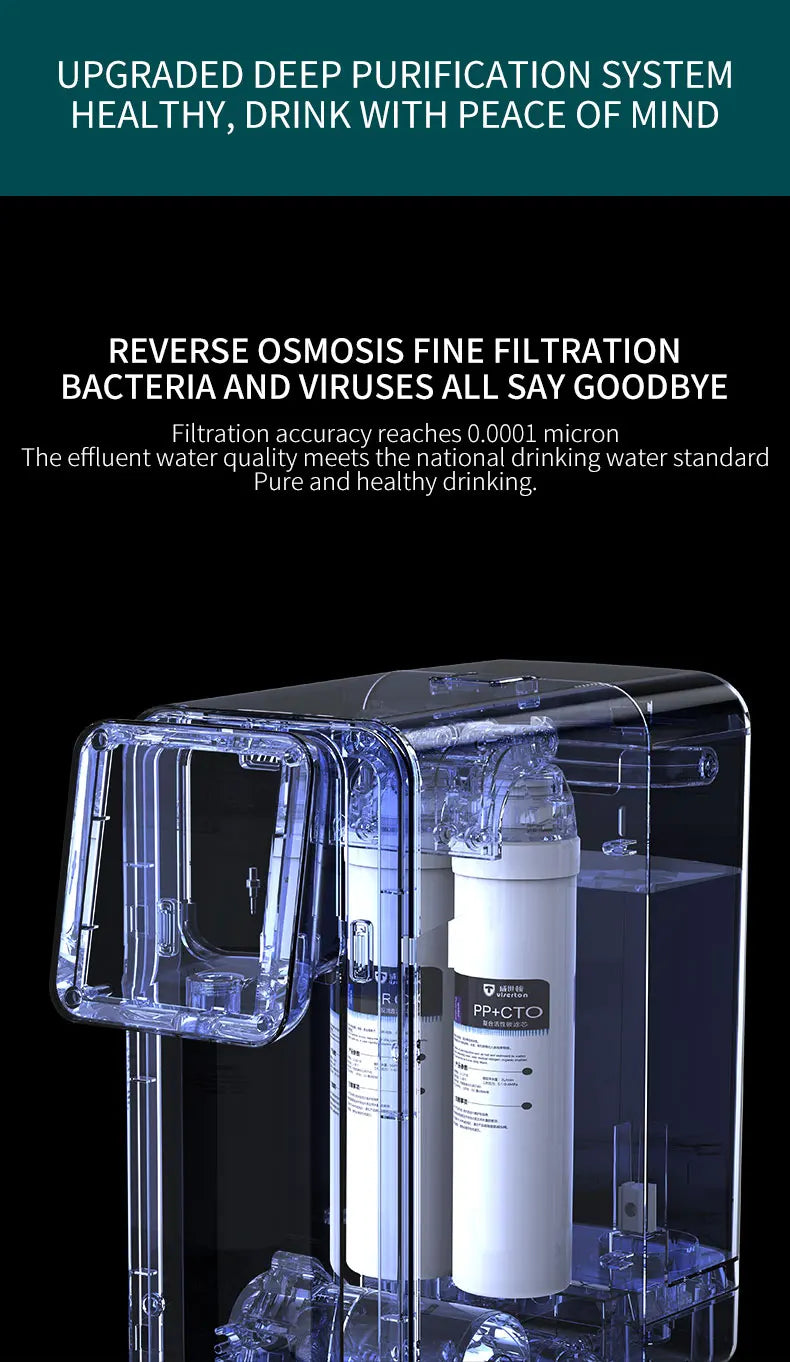 Desktop RO Wasserstoffreiches Wasserfiltersystem Haushalt Instant Heißwasserfilter Direkttrinkwasserbrunnen Kommerziell