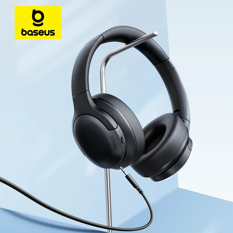 Baseus BH1 Lite Kabellose Kopfhörer Bluetooth 6.0 ENC Klare Anrufe Super Bass Hit Kopfhörer 80 Stunden Spielzeit Over-Ear Headset