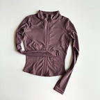 Slim Fit Sportjacke Stehkragen Reißverschlussmantel Sport Fitness Yoga Kleidung Plus Samtjacke Schlankheits-Schnelltrocknender Anzug