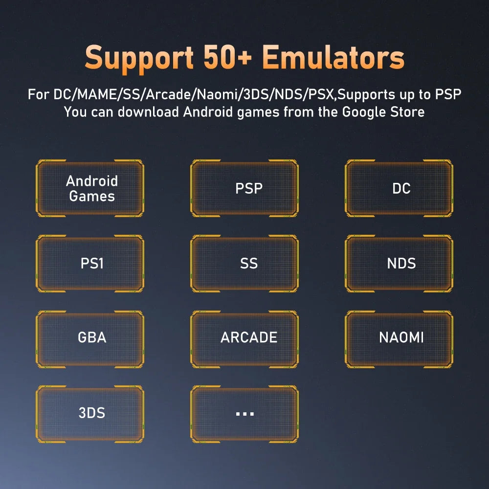 K56 Android 14 tragbare Gaming-Konsole mit 5,5-Zoll-Touchscreen und über 50 Retro-Videospiel-Emulatoren für DC/MAME/SS
