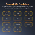 K56 Android 14 tragbare Gaming-Konsole mit 5,5-Zoll-Touchscreen und über 50 Retro-Videospiel-Emulatoren für DC/MAME/SS