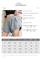 Damen Freizeit Sport Anti-Exposition Falsche Zweiteilige Abnehmende Sport Fitness Nackt Yoga Atmungsaktive Shorts