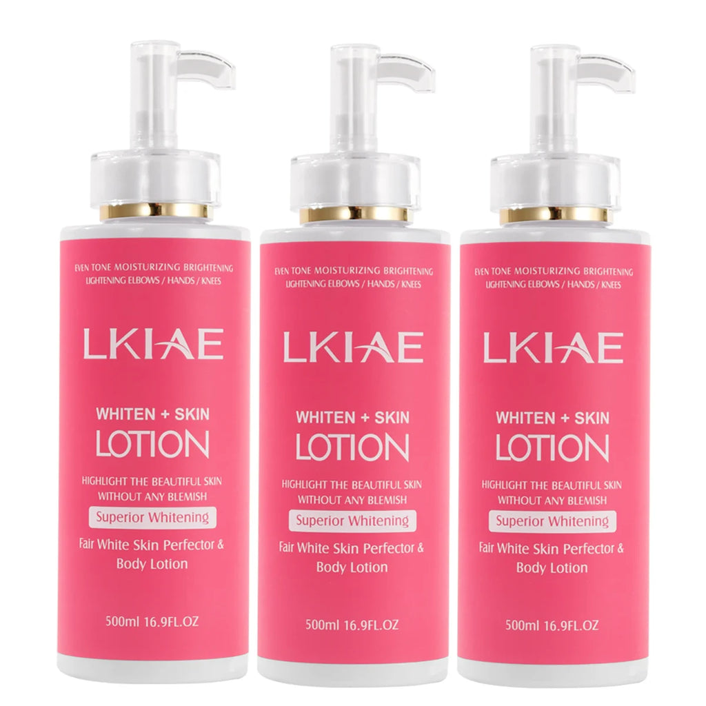 AILKE Superior Aufhellende Körperlotion, feuchtigkeitsspendend, glatte Haut, reduziert dunkle Flecken, mit Rosenöl, Niacinamid, 500ml