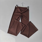 Crossover Flare Yoga Leggings für Damen High Waist V Cross Schlaghose Bauchkontrolle Yogahose Weites Bein Fitness Leggings