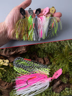 Spinner Bait 7g/9g/12g/14g/21g Angelköder Kit Set Pesca Chatter Weedless Metallblatt Gummifischkopf Haken Draht Spinnerbait