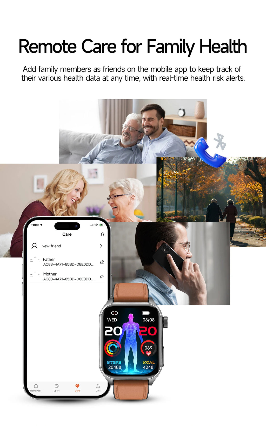 2026 Neue Gesundheits-Smartwatch Lasertherapie Reduziert Drei Hochs Blutsauerstoff Blutdruck Harnsäure Blutfette EKG-Smartwatch Für Herren