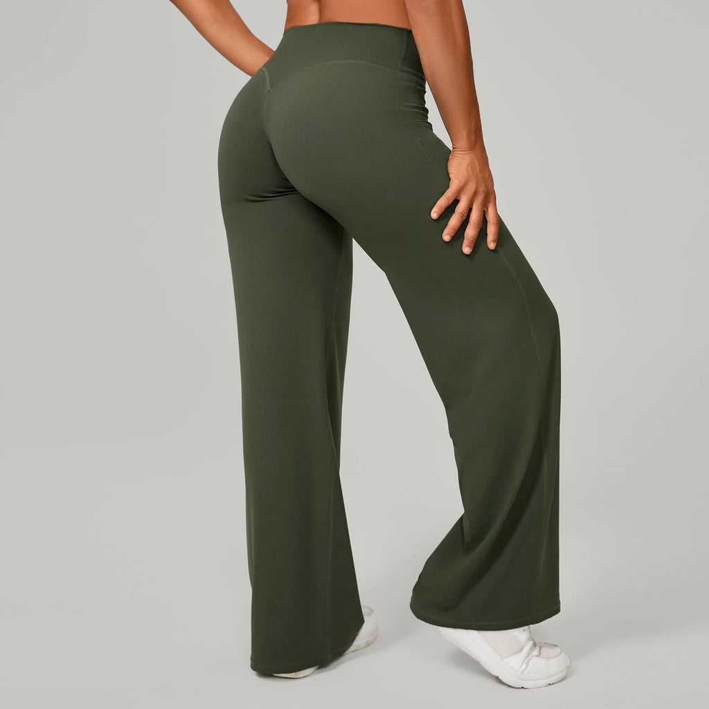 Damen gerade Yoga-Leggings weicher, dehnbarer Stoff Damen-Yogahosen GYM Schweißableitende Eigenschaften Lauf-Sport-Hosen