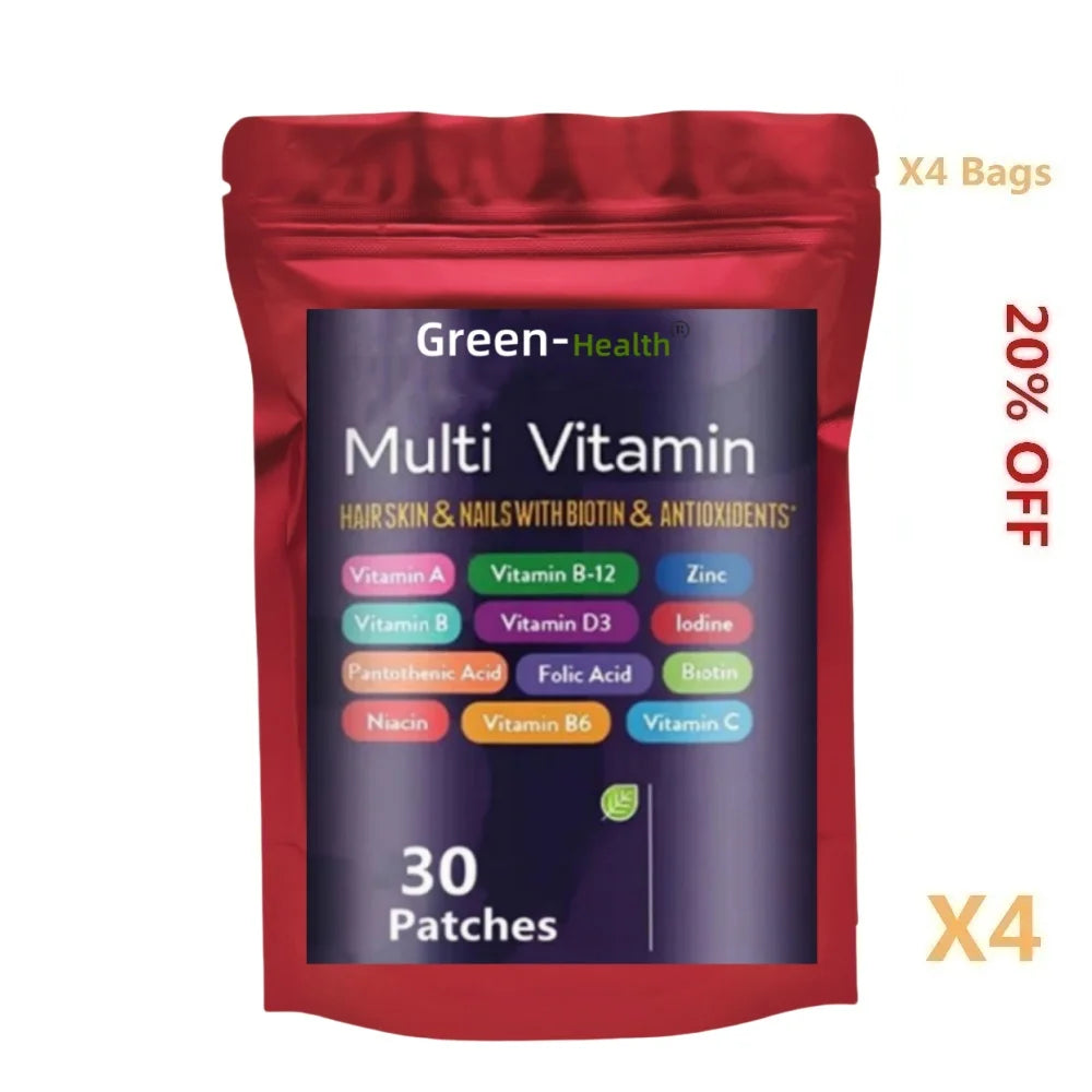 Multivitamin-Pflaster – Voller Vitamine & Mineralien, steigert die Energie, unterstützt das Immunsystem, bietet antioxidative Vorteile.