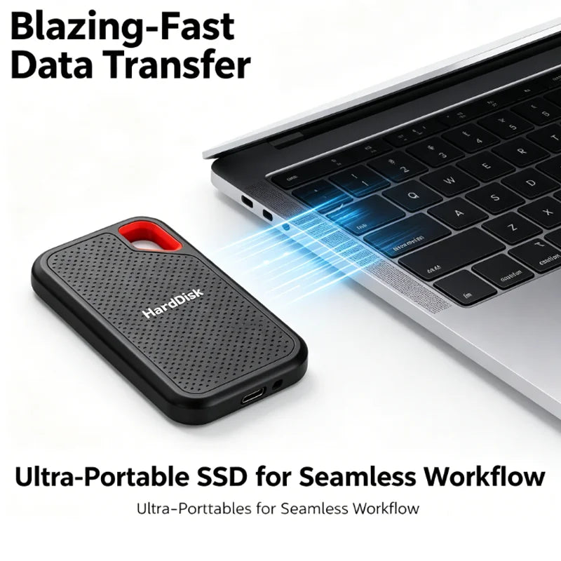 High-Speed Original SSD 2TB Portable USB3.1 Festplatte 4TB Geräuschlose Disk für Freelancer Laptop Tablet Werkbank