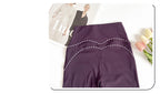 Damen High-Waist Schlag-Yogahosen Bequeme Pilates-Laufleggings Stylische Fitness-Sporthosen