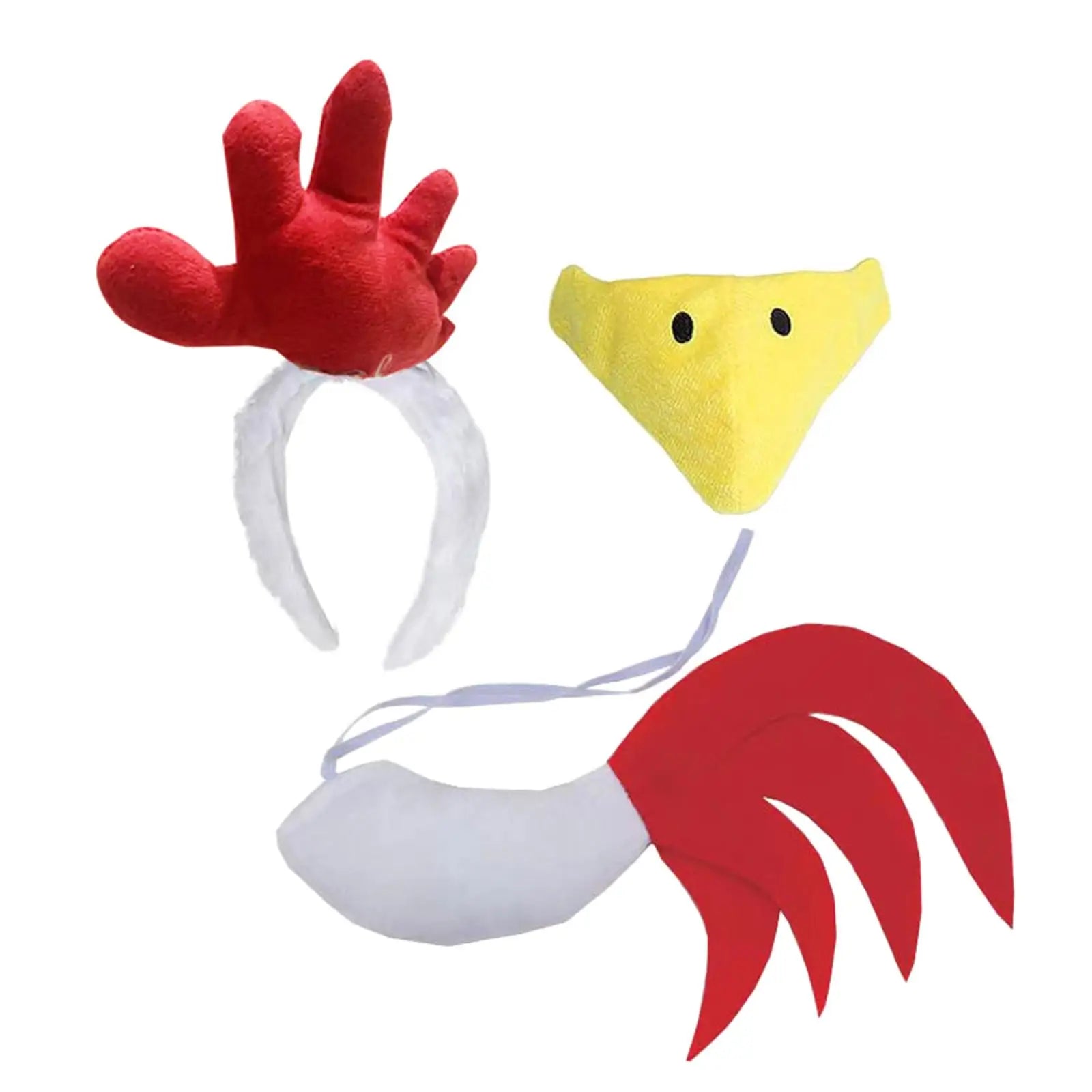 Hühnerkostüm-Set, auffälliges Neuheiten-Verkleidungs-Requisit für Fotobox, Cosplay für Thanksgiving-Partys, Events, Aufführungen, Rollenspiele