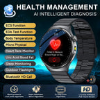 2026 Neue genaue Körpergesundheitsanalyse Smartwatch Herren EKG Blutfette Harnsäure Blutdruck Körperfett Sprachanruf Smartwatch