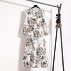 Frühling Sommer Damen Maxikleider Casual Langarm Geblümt O-Ausschnitt Damen Boho Strandparty Langes Kleid Mujer Vestidos