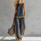 Damen Anzug mit Revers, langen Ärmeln, chic, einreihig, weites Bein, lange Hose, Sets 2026, lässiges, lockeres Outfit für den Alltag