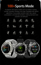 Smartwatch für Herren GPS Offline-Karten 2G ROM 10ATM Wasserdicht Herzfrequenz Tauchen Skifahren Wandern Robuste Smartwatch für Damen und Herren