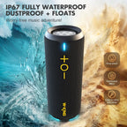 W-KING 40W Bluetooth Lautsprecher, IP67 Wasserdicht, APP-Steuerung, Hochwertiger Klang, TF/AUX, Dynamische Beleuchtung für Party, Outdoor, Dusche