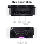 500mAh Bluetooth-Lautsprecher Soundbox Hochleistungs-Bluetooth-Lautsprecher TF-UDisk-Karaoke-Handlautsprecher Subwoofer zum Tanzen