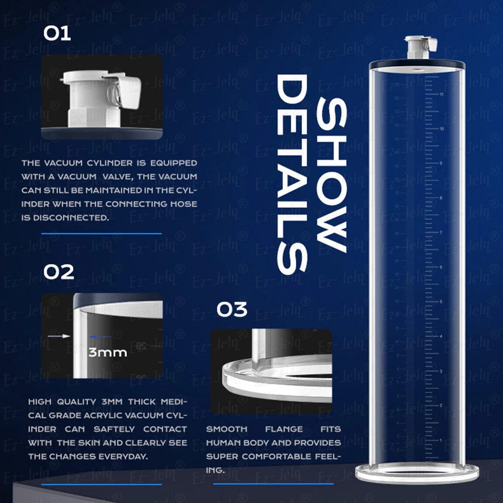 Acrylic Penis Pump Manual Penis Enlarger Sex Toy For Man Vacuum Pump Male Masturbation Penis Enlargement Trainer Adults Product