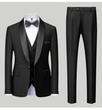 Herren Casual Business Anzug Smoking High End Marken Boutique Mode Sakko Weste Hose Bräutigam Hochzeitsanzug Party Anzug