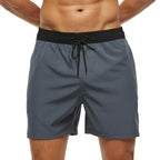 Escatch 2026 Sommer Herren-Badebekleidung Einfarbig Multicolor Polyester-Netzfutter Seitliche Reißverschlusstasche Maillot De Bain Homme Sportshorts