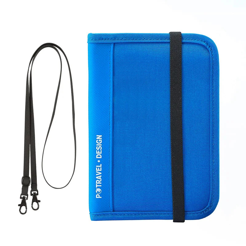 RFID Travel Wallet Passport Holder Credit Card Organizer Zipper Pouch Document Organizer Anti Theft Travel Accessories