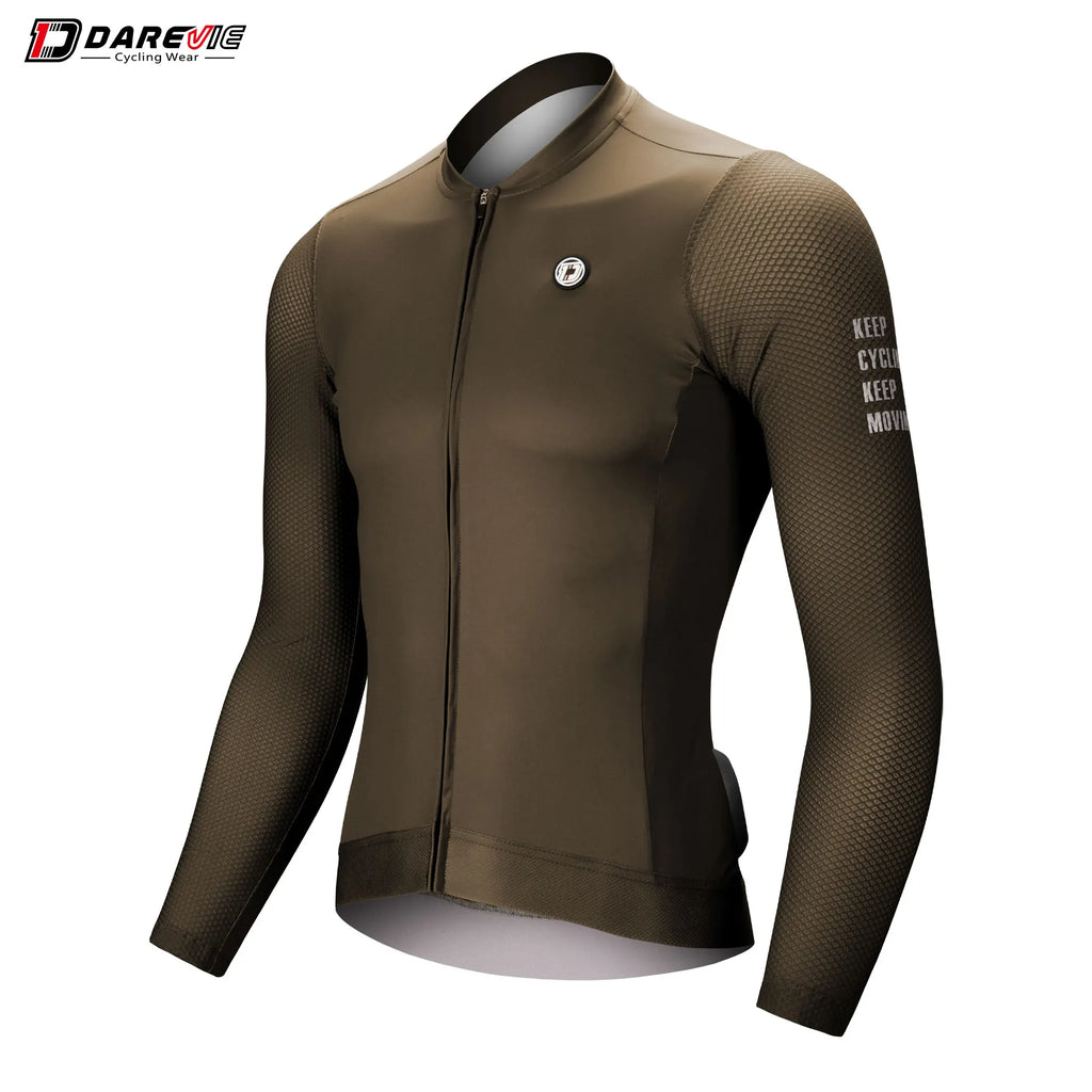 DAREVIE Radtrikot Kleine Größe SPF 50+ Trainingsniveau Herren Damen Langarm Radtrikot Atmungsaktives Herren Radtrikot