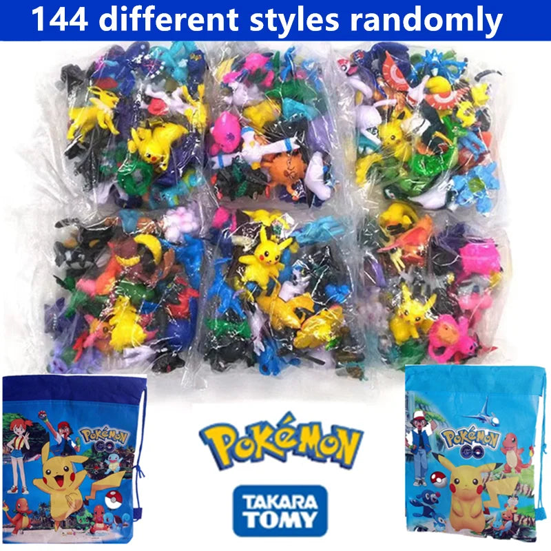 144 Anime Stil Actionfigur Modell Pokémon Figur Spielzeug Ornament Dekoration Sammlerstücke Spielzeug für Kinder Weihnachtsgeschenk Hauptbild