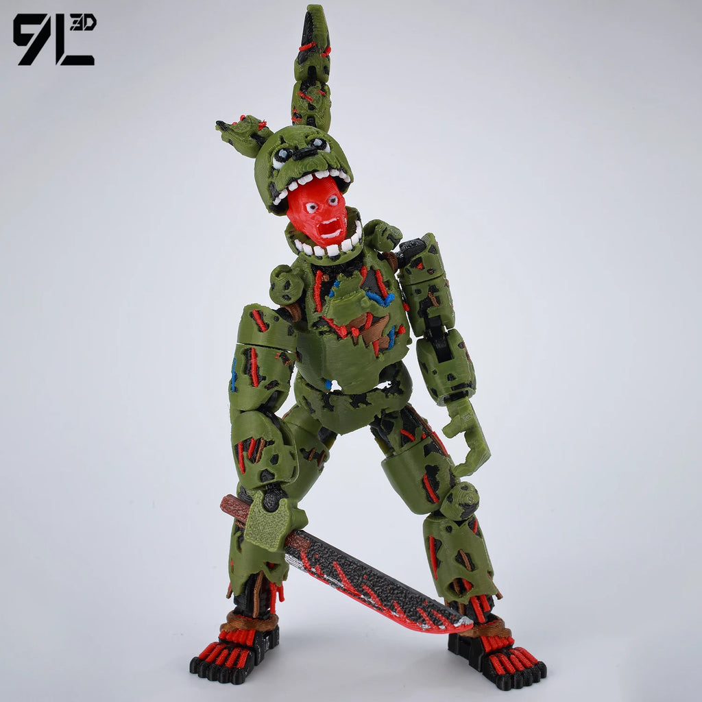 9L3D Gedruckte FNAF Freddy Fazbear's Pizza Springtrap Spielzeug Actionfiguren Anime Modell Lucky13 Dummy13 Titan13 Ornamente Geschenke