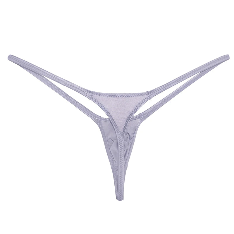 YAULAANG Sexy Herren Glanz Gay Unterwäsche Öliger G-String Tanga Glänzend niedrige Taille Hohe Elastizität Herren Dessous
