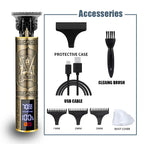 Neu! T9 Elektrischer Haartrimmer/Zubehör | Professioneller USB Rasierer | 0mm Glatzkopf-Haarschneidemaschine Tragbar für Herren Heimfriseur