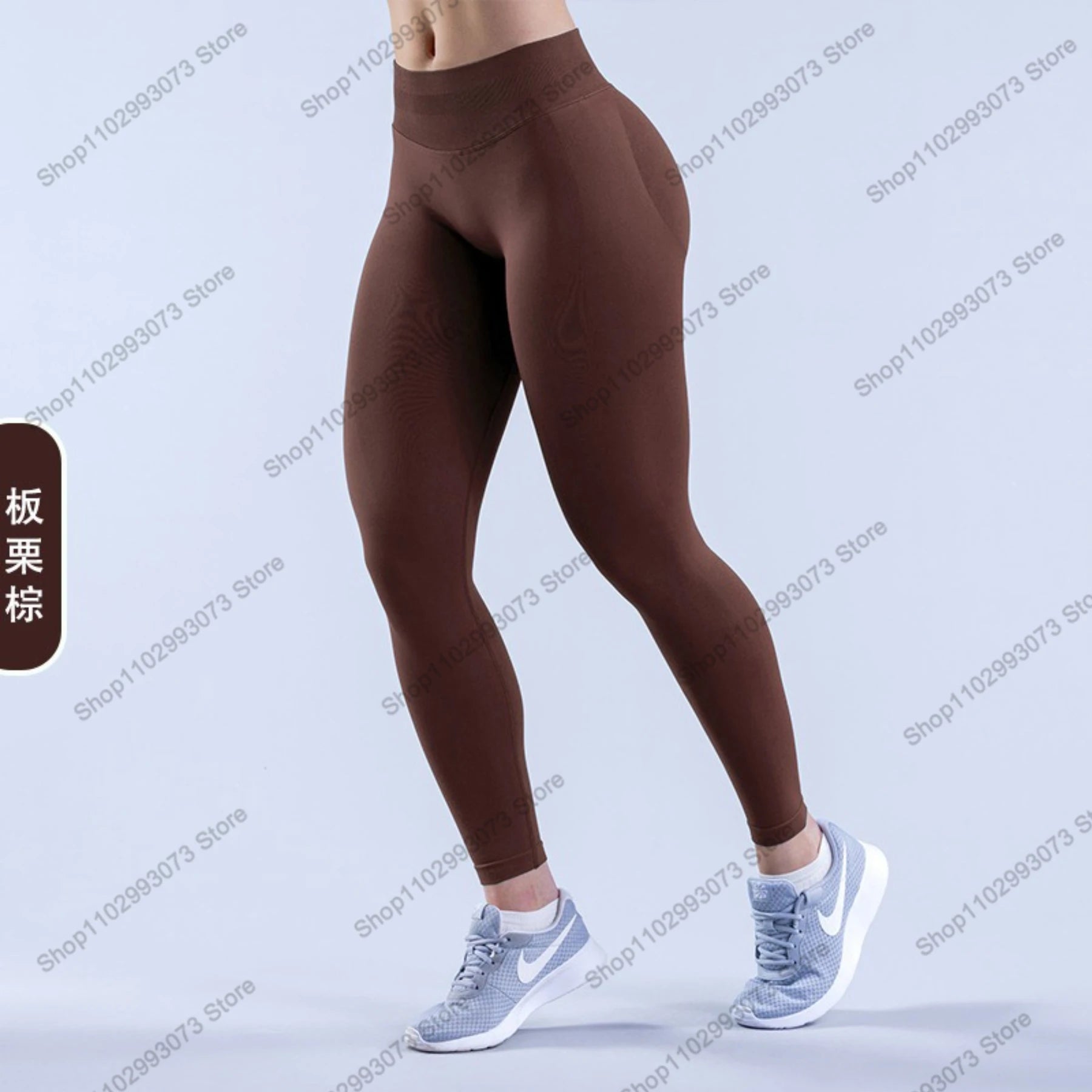 Damen High Waist Nahtlose Yoga Leggings Bauchkontrolle Po-Lifting Workout Hose Weiche Athletic Leggings für Fitnessstudio Fitness Laufen