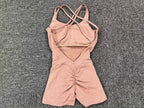 Gepolsterter Activewear Gym Yoga Bodysuit Damen Fitness Kleidung Damen Workout Weibliche Sportoutfit Anzüge Trainings Jumpsuit