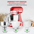 Spritzschutz, Abnehmbarer Klappdeckel für KitchenAid 4.5-5QT Küchenmaschine mit Kippkopf, Zubehör für Rührschüsseln