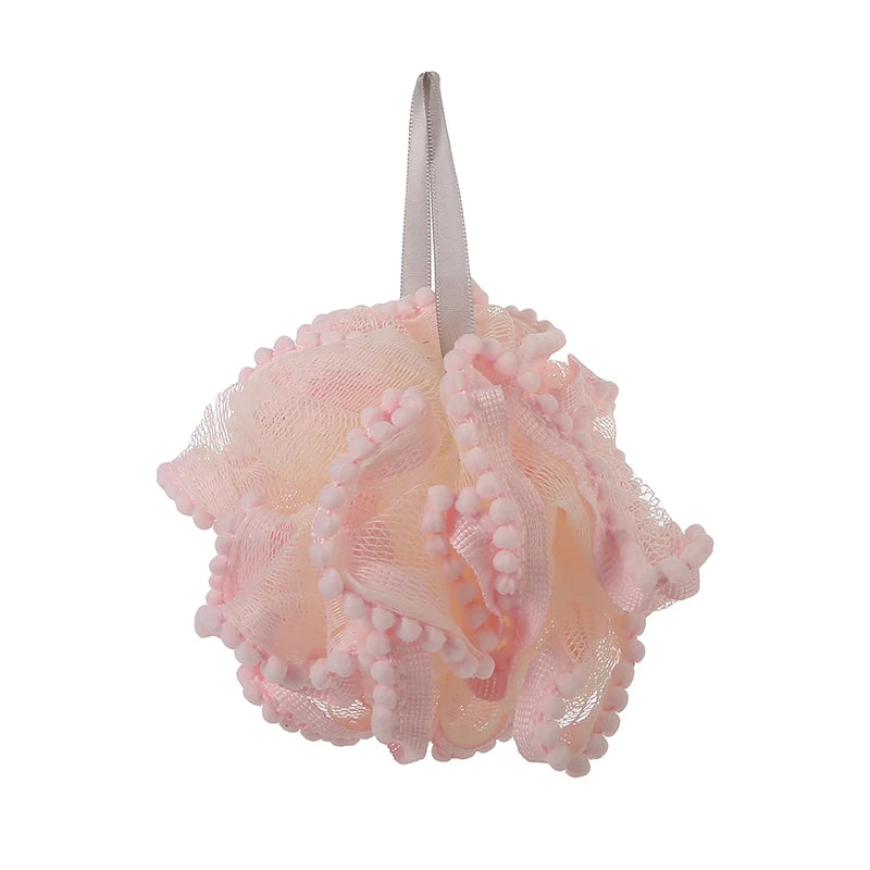 Weiche Netzbadebälle Hautbürste Duschquaste Körperreiniger Peeling-Bürsten Badeblume Badezubehör