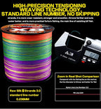 8 Strands Multifilament Angelschnüre Salzwasser Fliegen-Karpfen geflochtene Schnur X8 Spinnköder Angelschnur für Barsch 300m/500m 18lb-78lb