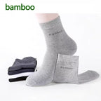 5 Paar/Herren Bambussocken Bequem Atmungsaktiv Freizeit Business Herren Crew Socken Hohe Qualität Antibakteriell Wadenhohe Socken EU39-45