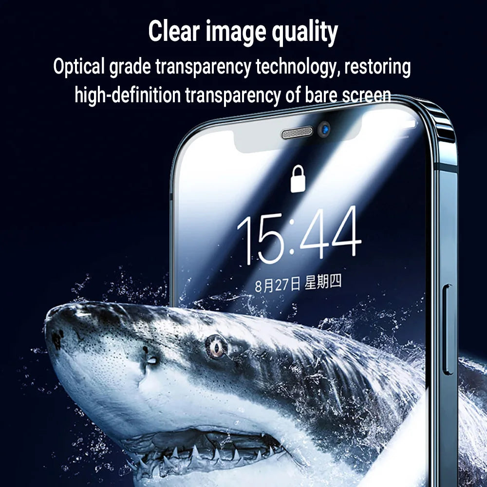 Oleophobe, staubfreie Displayschutzfolie für iPhone 17 Pro Max 16 15 13 11 12 14 Pro Max SE 7 8 XR Einfache Installation Glas