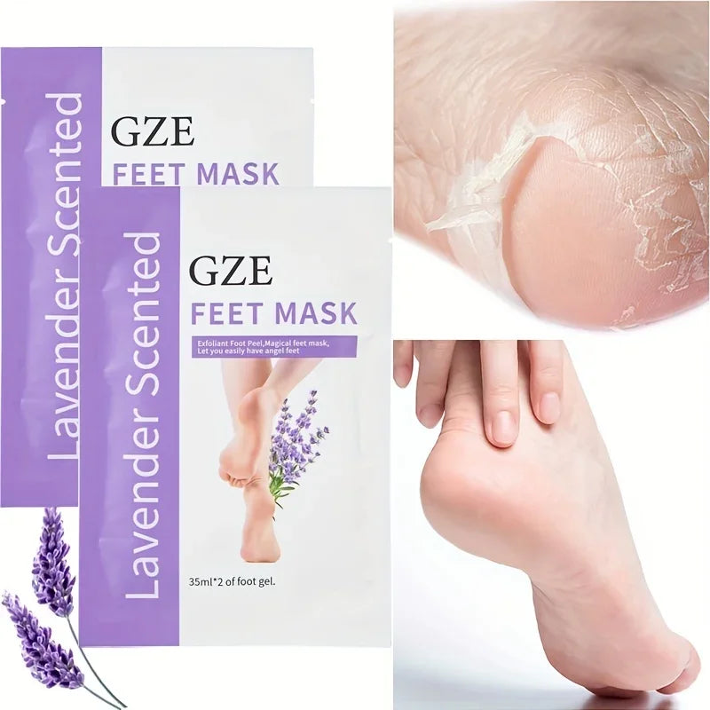GZE Fußpeelingsmaske Hautpeeling Fußmasken für trockene, raue, rissige Fersen, Hornhaut, abgestorbene Hautentfernung – Fußpeeling-Maske